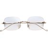 Internet Celebrity Ins Wind Concave Photo-type Frameless Plain-made Artifact Glasses Frame Women's Trendy Ultra Light Internet Celebrity Flat Glasses Frame for Men and Women