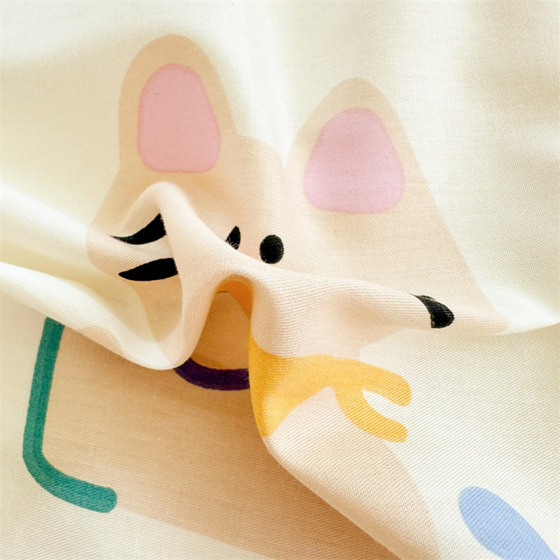 New maternal and infant grade 100 cotton small fresh four-piece cartoon cotton student dormitory three-piece bed hat wholesale