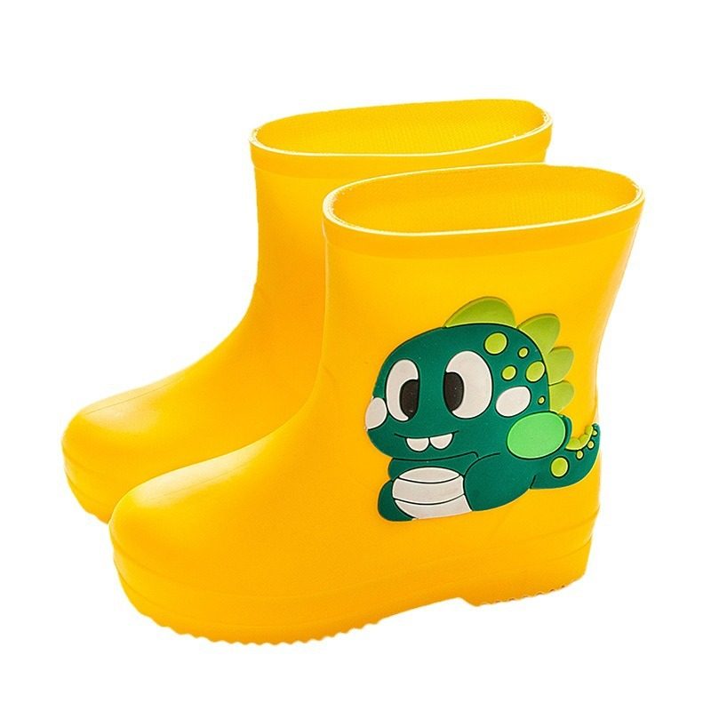 Children's Rain Boots New Cartoon Waterproof for Boys and Girls Children Baby Rubber Boots Rain Boots for Kindergarten Outer Wear Short Tube Water Shoes