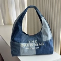 Spliced ​​denim blue large size 37cm