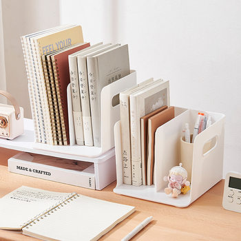 Book stand desktop office supplies storage student bookshelf storage plastic simple file partition book holder
