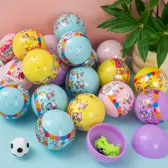 Gashapon 75mm Laminated Capsule Machine with Coin Slot - Full Color Large Capsule Balls for Kindergarten Prizes & Small Gifts