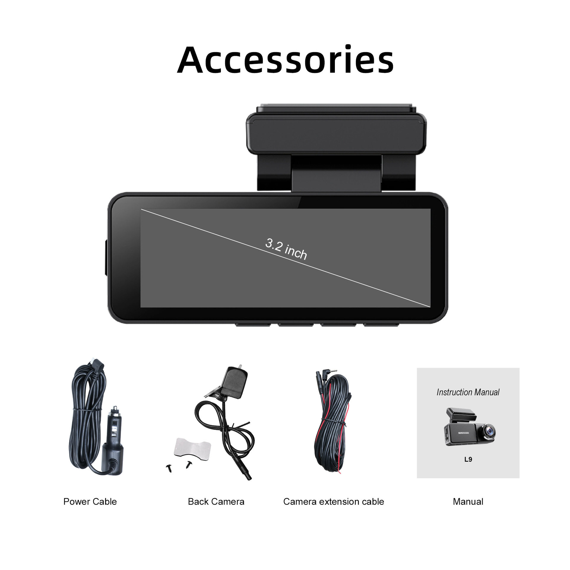 New 4K Dual Recording 130 Degree Wifi Driving Recorder Parking Monitoring Recorder 3.2inch Dual Recording Dashcam