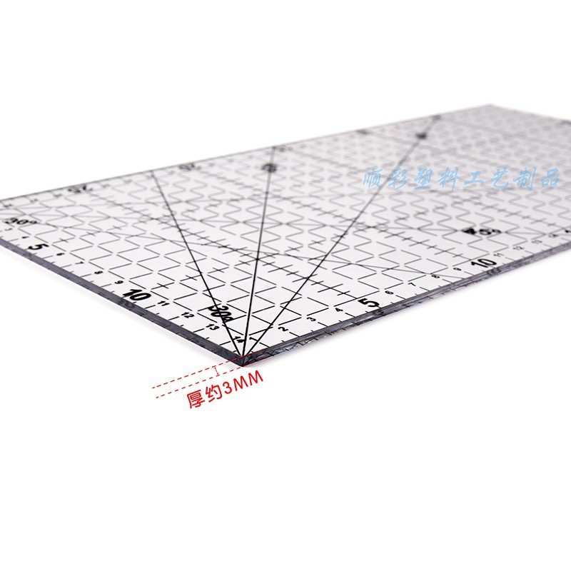 Factory wholesale acrylic ruler ruler customized logo transparent ruler 15cm clothing ruler tailor patchwork ruler