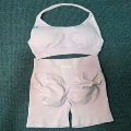 Barbie pink halter bra + shorts set