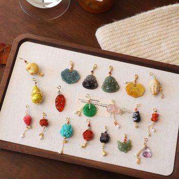 New Chinese Style High-End Natural Hetian Jade Jade Necklace Universal Buckle Pendant Necklace Pendant Accessories Wholesale