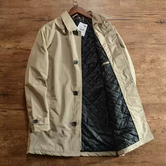 Windproof and waterproof 89 Euro ~ go out to Europe and the United States single men's cotton warm winter coat long windbreaker coat