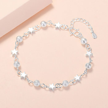 Factory wholesale star bracelet female Korean student small fresh stars round beads bracelet ins Wind Net Red Jewelry