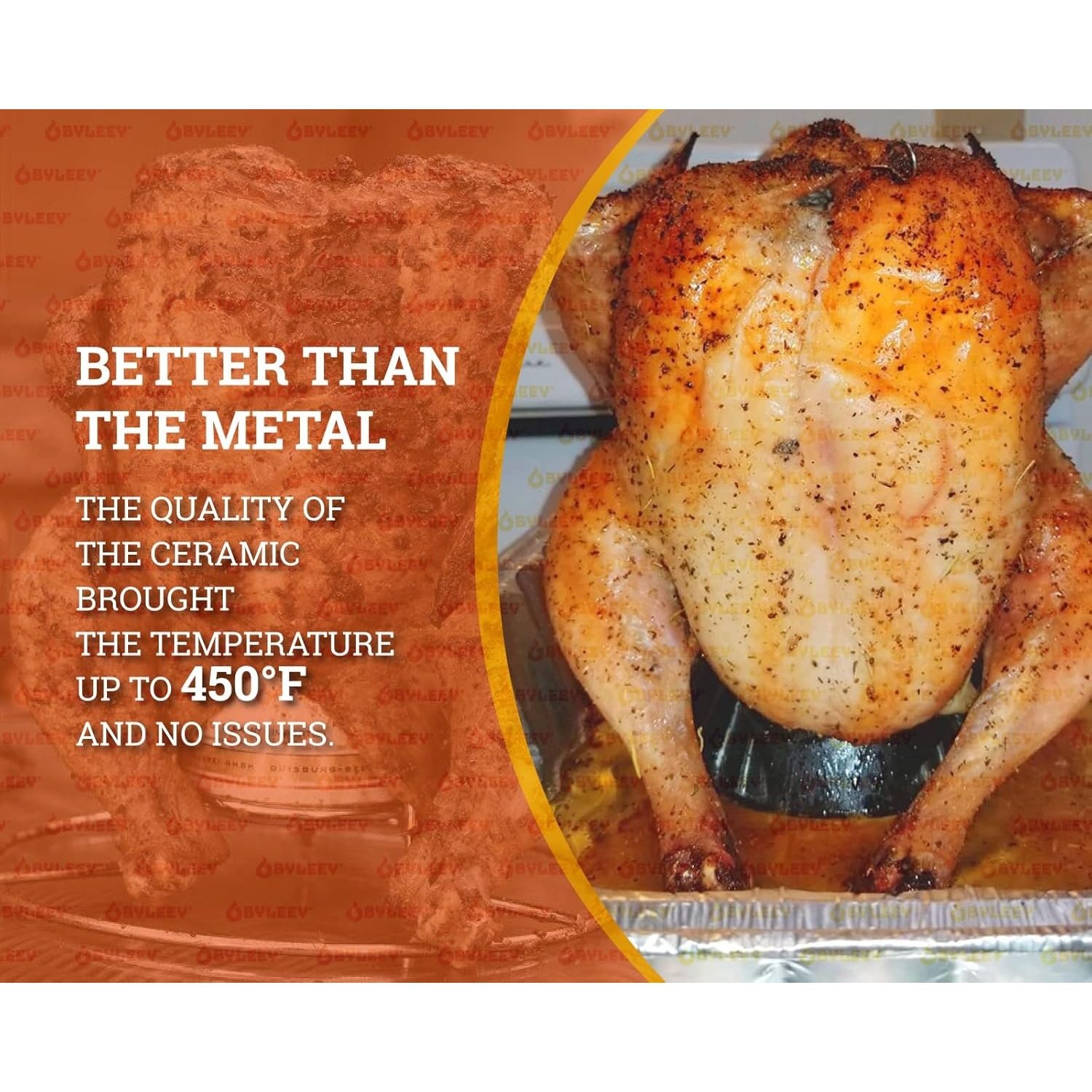 Ceramic Vertical Beer Can Chicken Rack Grill Bbq Flavor Infused Chicken Burner Essential