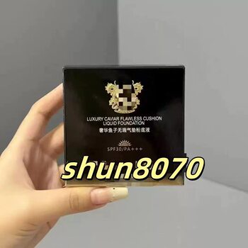Mao Ge's Flat Caviar Flawless Cushion Moisturizing Beauty Concealer Cushion Foundation Liquid Small Gold Fan Powder Blush