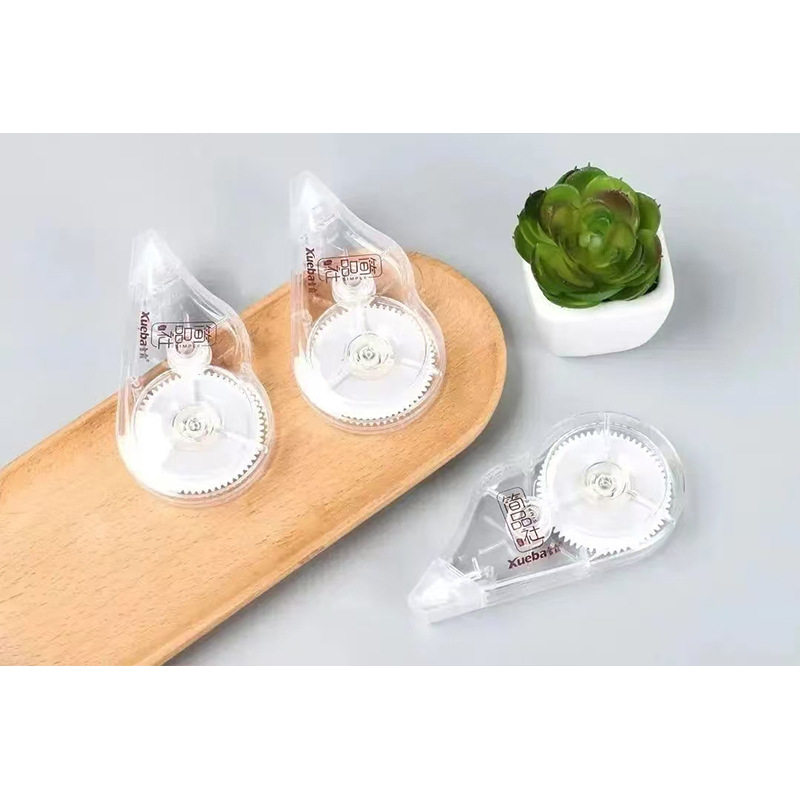 Xueba 20 m Correction Tape Student Ultra-thin Transparent Film Tape Simple Light Luxury No-cassette Tape Correction Tape Office Correction Tape