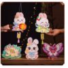 Mid-Autumn Festival Ancient Style Cute New Luminous Lantern Rabbit Lantern DIY Creative Handmade Satchel Lantern Chinese Style Batch