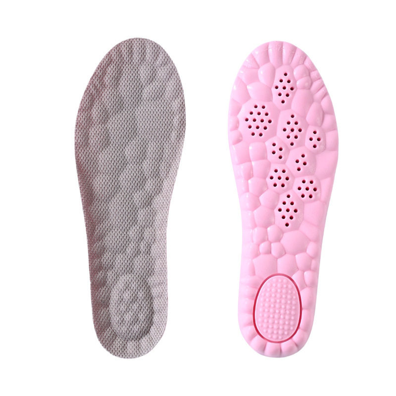 4D Cloud Inner Heightening Insole for Women Who Stand for a Long Time Without Collapsing, Antibacterial, Deodorant, Breathable, Sweat-Absorbent, High-Elastic Shock-Absorbing, Comfortable and Not Tiring for Feet