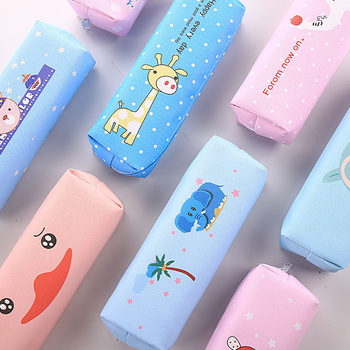Creative Pencil Bag Simple Animal Primary School Student Pencil Bag Printing Pencil Case Stationery Bag Men and Women Stationery Case Pencil Bag Canvas