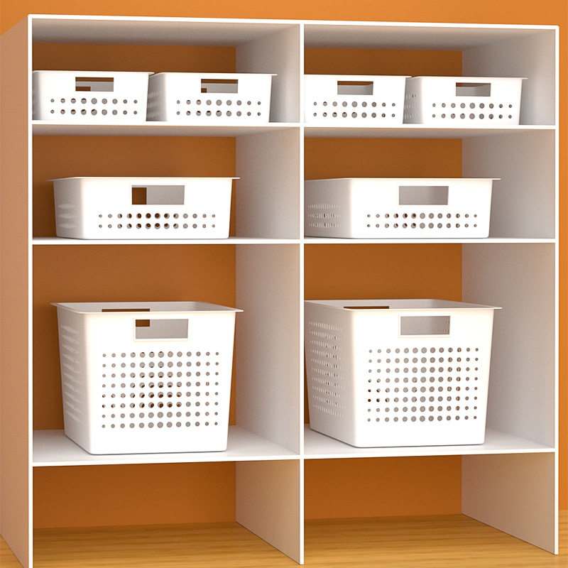 Desktop Storage Basket Household Plastic Kitchen Sundries Cosmetics Storage Basket Kindergarten Toy Storage Box Small Basket