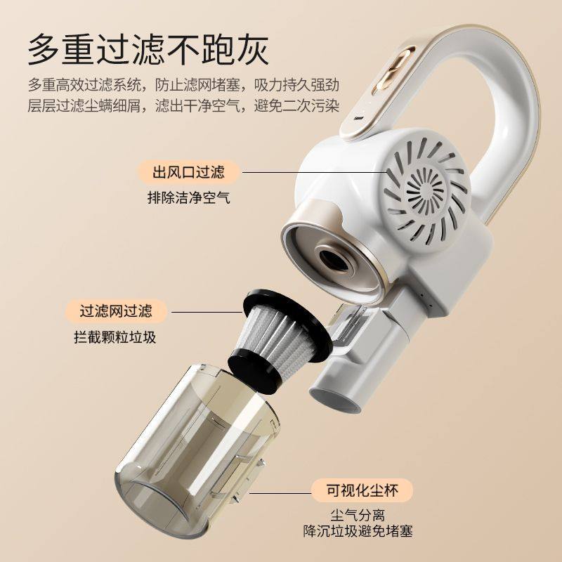 Acarite removal machine bed household vacuum cleaner all-in-one wireless handheld high suction UV sterilizer acarite removal artifact