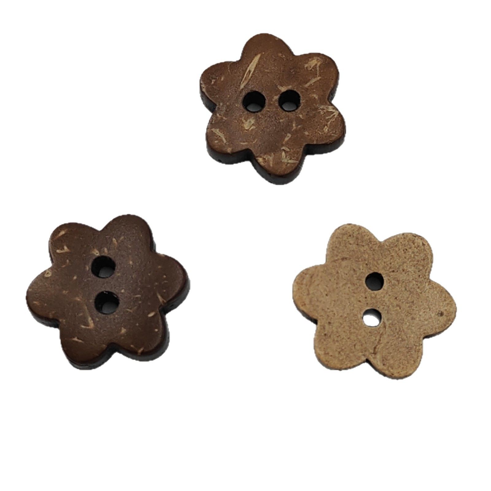 Supply of 10 Beautiful and Cute Coconut Shell Buttons, Large Quantities in Stock, Direct Sales from the Manufacturer