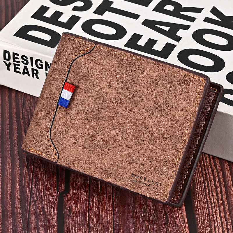 B0Erl Men's Short Wallet Korean Version Multi-Card Slot 80% off Coin Purse Youth Horizontal Wallet Factory Direct Sale