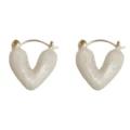 No. 71 oil dripping love earrings (thick real gold plating)