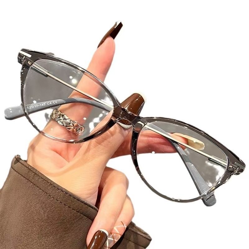 Korean Style Yang Cat-Eye Frame Glasses for Myopic Women Can Be Equipped with a Prescription Makeup Artifact, a Large Frame That Shows the Face and Small Eyes
