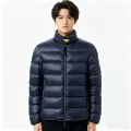 10 stand collar down jacket - blue