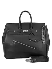 Celebrity-Inspired Large-Capacity Platinum Bag for Women 2025 New Retro Style Motorcycle Bag Genuine Leather Chain Handbag Geometric Bag