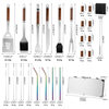 Stainless steel aluminum box combination barbecue suit BBQ utensils high-end barbecue outdoor camping barbecue tools 24 pieces