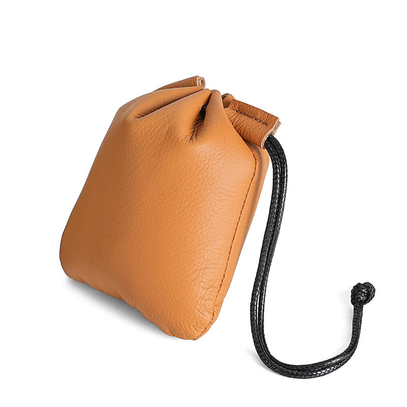 Wholesale Genuine Leather Bags Source Factory Wholesale Cowhide Coin Bag Jewelry Cosmetics Storage Bag