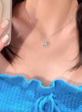 新款灵动如意平安锁锁吊坠级感项链女百搭锁骨链气质小众饰品