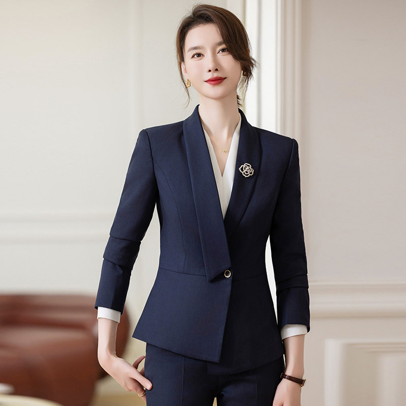 Bộ Vest Công Sở Nữ Cao Cấp Phong Cách Hàn Quốc Màu Xám, Xanh Navy, Nâu Đỏ