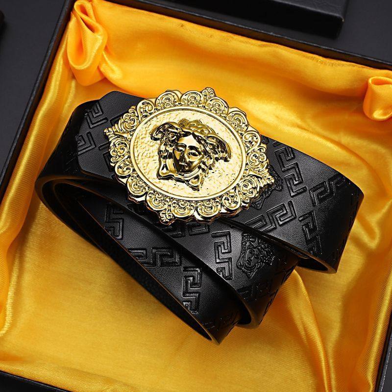 Fast delivery of Medusa belt genuine leather business beauty head printed belt jeans belt youth belt