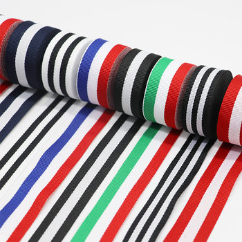 Decorative ribbon Medal with Lanyard 2.5cm Striped Intercolor ribbon Polyester Wrap with Pants ribbon