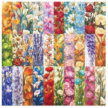 30 cartoon colorful flower bookmarks with high color value creative students learn to read books to assist portable labeling cards