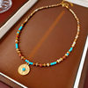 Bohemian Retro Sun Stacking Necklace Accessible Luxury High-End Clavicle Chain Niche Ethnic Style Necklace for Women