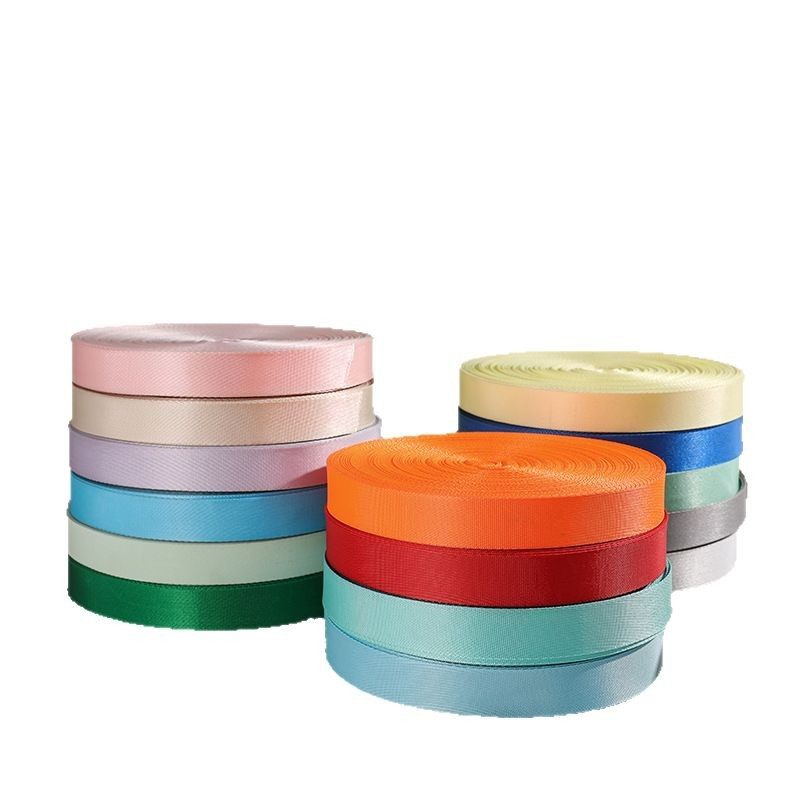 Factory in stock supply color imitation nylon dense plain weave webbing with cup handle backpack pet luggage accessories