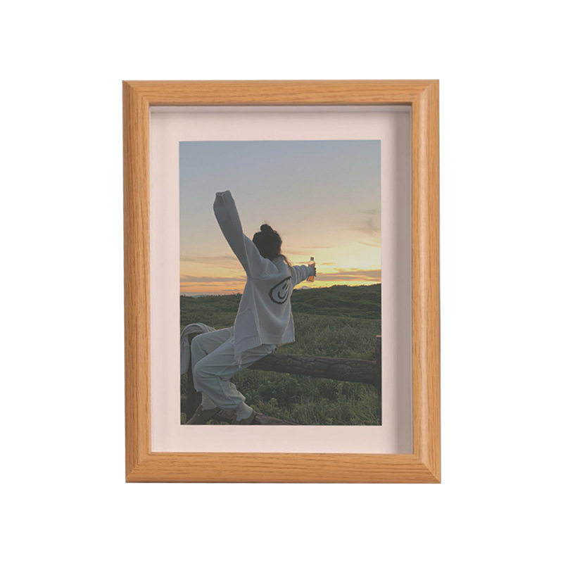 Wooden hollow three-dimensional photo frame simple creative desktop photo frame table 6 inch 7 inch 8 inch wall photo frame