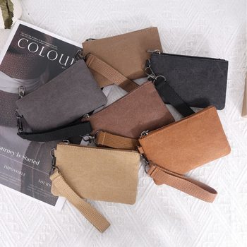 2025 New Washed Canvas Coin Purse Clutch Small Wallet Coin Key Card Holder Hand Bag Carry-On Bag