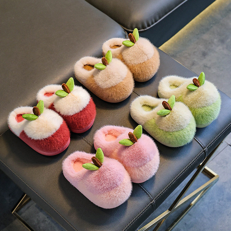 Children's Winter Cotton Slippers for Boys and Girls 2025 New Boys and Girls Warm Anti-Slip Baby Slippers Autumn and Winter Kidsren