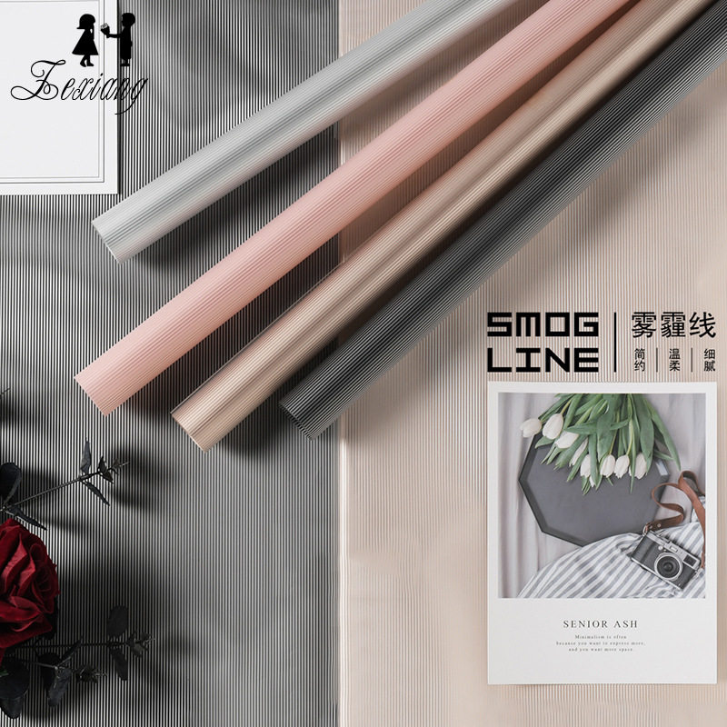 Трансграничная специальная линия haze line желейная пленка полупрозрачная полосатая матовая бумага водонепроницаемая оберточная бумага для цветов Корейская обычная бумага Изображение 1