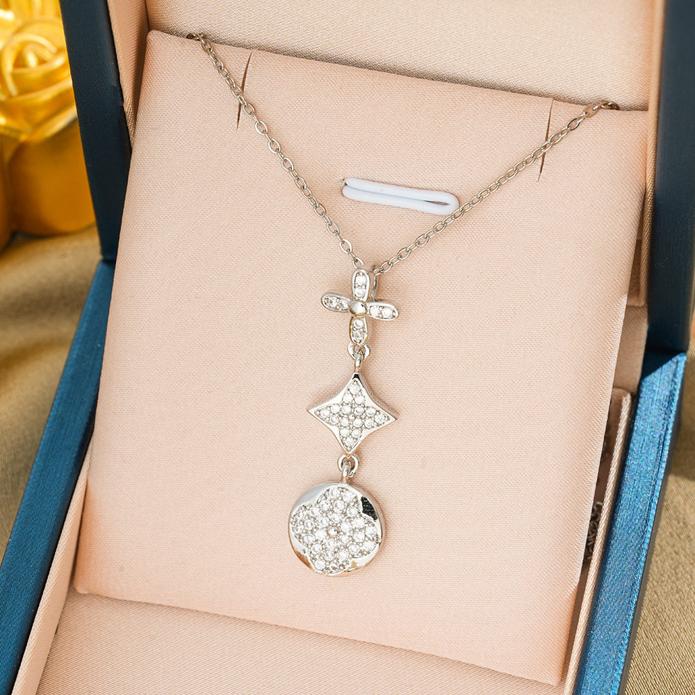 132 老眼ネックレス-シルバー