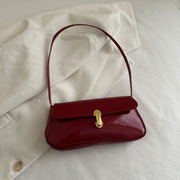 French-Style Crossbody Trendy 2025 New Lock Buckle Fashion Retro Underarm Stylish Single Shoulder Handbag for Women Small Square