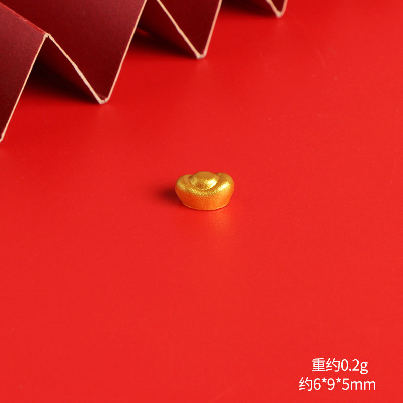 新年大小金元宝发财灯笼树脂奶油胶diy饰品配件桌面车载装饰摆件