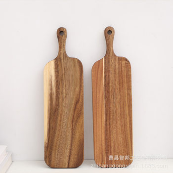 Steak Plate Wooden Tray Japanese Pizza Wooden Bread Sushi Steak Plate Household Cake Barbecue Wooden Tray