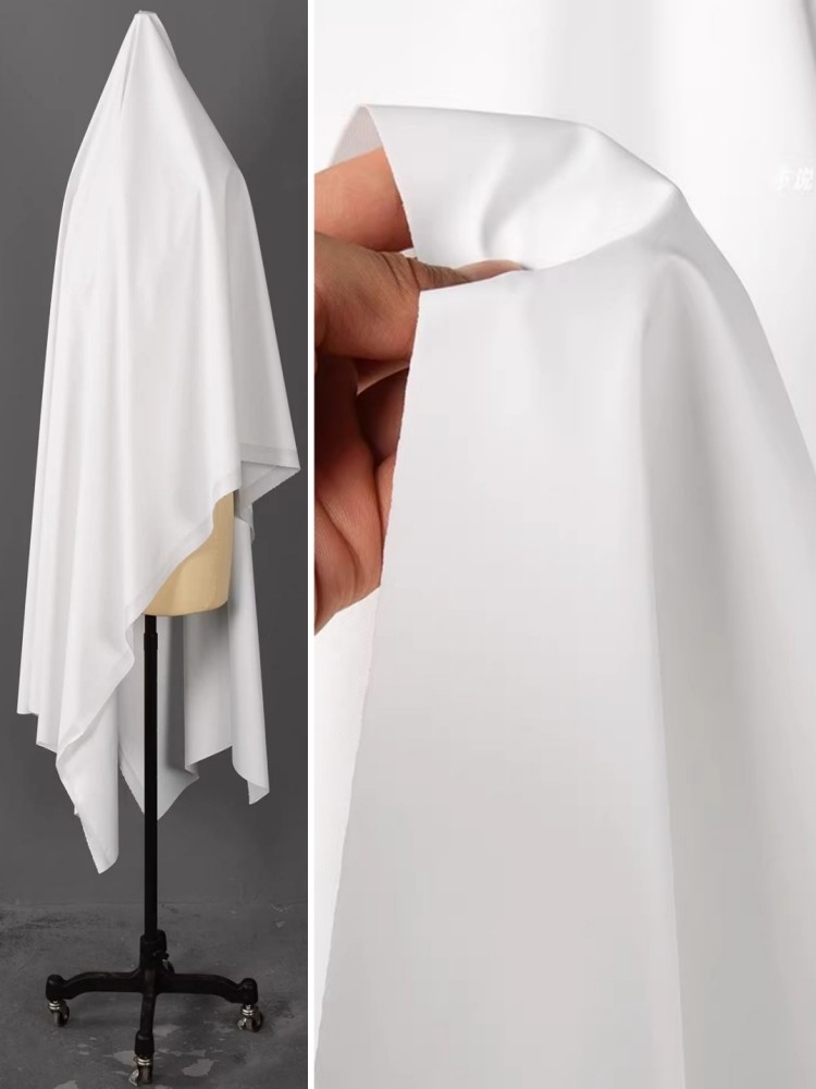 Matte Pure White Pu Leather Fabric - Slightly Elastic Matte Leather, Light, Soft, Smooth, Waterproof and Anti-Wrinkle Fabric