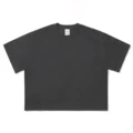 Charcoal boxy fit cropped top