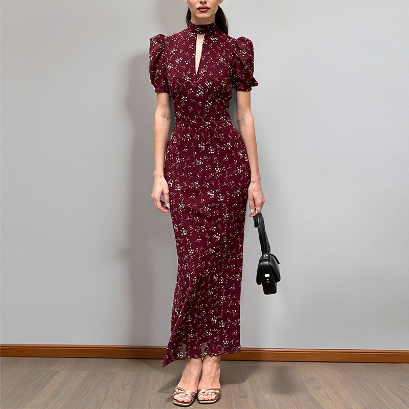Elegant Floral Hollow Out Bodycon Dress for Women Spring Collection Perfect for Parties and Special Occasions Wholesale