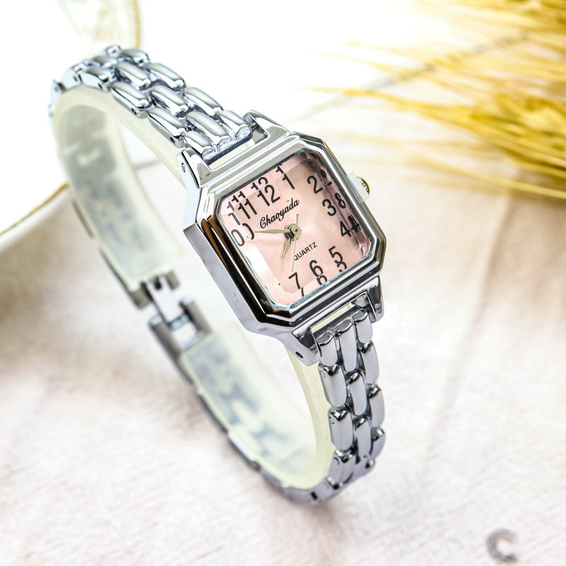 女款小众小方表百搭防水石英女士手表女生小巧轻奢ins风手链女表