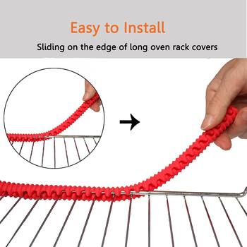 Oven Anti-scalding Strip Anti-scalding Silicone Insulation Sleeve Strong and Durable Oven Anti-scalding Rack Oven Rack Guard