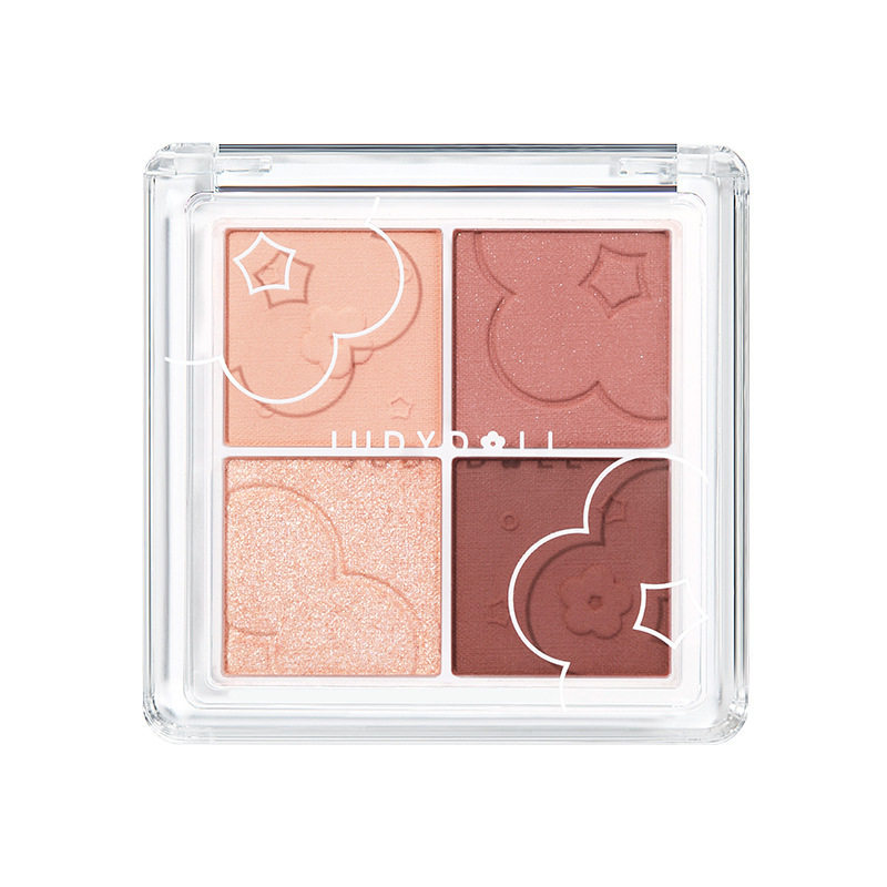 [New Color] Judydoll/Orange Four-color Eye Shadow Milk Tea Earth Color Matte Novice Makeup Eye Shadow Plate