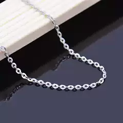 Copper Plated with 925 Silver 1.5mm Flash O Necklace Korean Style Hot Sale 18-24inch Gold Plated Silver Plated in Stock Supply